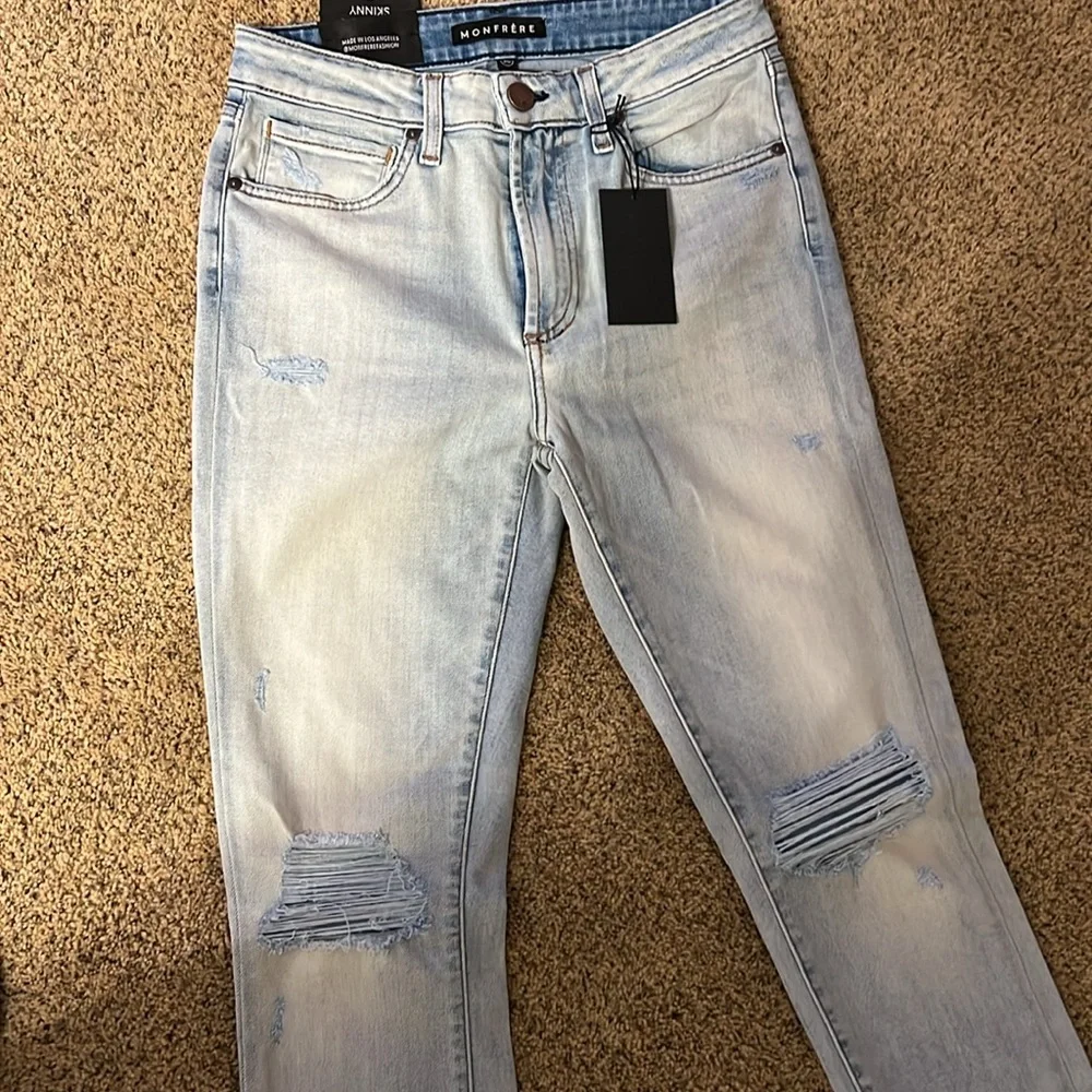 Monfrere Distressed Jeans Lightwash Size 30 x 32
